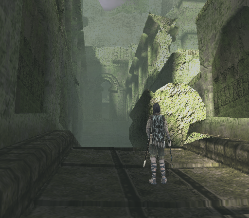 Shadow of the Colossus (PlayStation 2) screenshot: You've discovered an entire abandoned city!