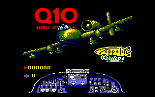 Q10 Tankbuster (Amstrad CPC) screenshot: Title Screen.