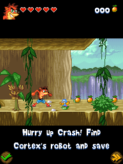 Crash Bandicoot: Mutant Island (J2ME) screenshot: Game start