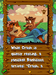Crash Bandicoot: Mutant Island (J2ME) screenshot: Oo no