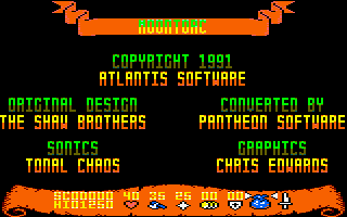 Moontorc (Amstrad CPC) screenshot: Title Screen.
