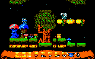Moontorc (Amstrad CPC) screenshot: There's a chest.