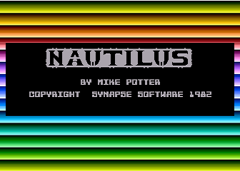 Nautilus (Atari 8-bit) screenshot: Title Screen