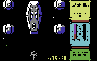 Gunstar (Commodore 64) screenshot: The A.L.L.O.Y. Robot Stage.