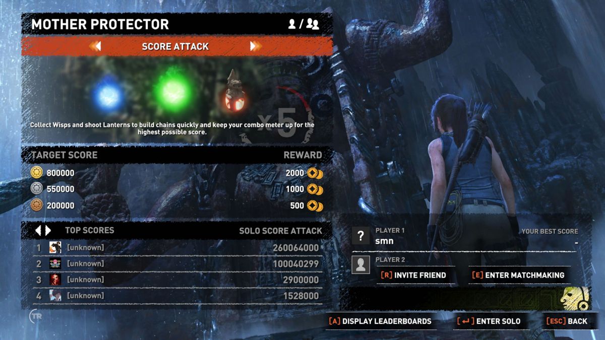 Shadow of the Tomb Raider: Season Pass (Windows) screenshot: Starting screen for the Mother Protector challenge tomb