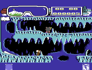 Winter Camp (Commodore 64) screenshot: Ice Cavern.