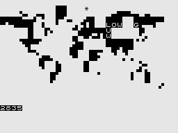 Arcade Action (ZX81) screenshot: Extra Terrestrial: Blowing up the world.