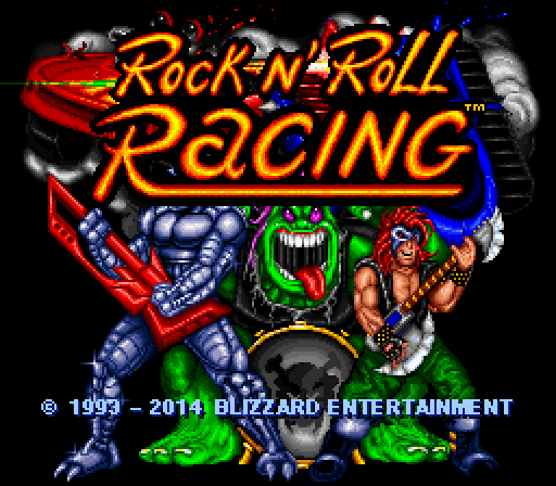 Rock n' Roll Racing (Windows) screenshot: Title screen