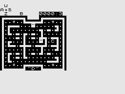 Arcade Action (ZX81) screenshot: Greedy Gobbler: Start of the game.