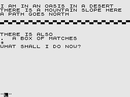 Adventure Tape No. 1 (ZX81) screenshot: The Pharaohs Tomb: Start of your adventure.