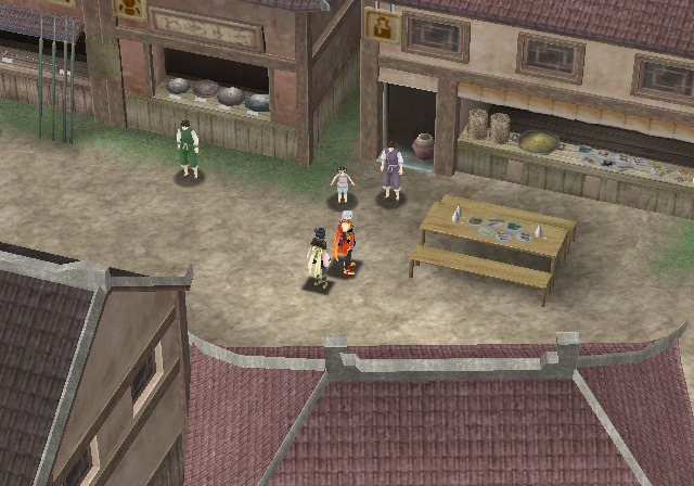 Suikoden V (PlayStation 2) screenshot: Market in Yashuna Village
