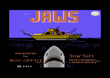 Jaws (Commodore 64) screenshot: Title Screen