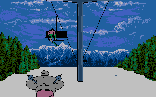 Guy Spy and the Crystals of Armageddon (Atari ST) screenshot: Skiing 2