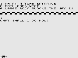 Adventure Tape No. 1 (ZX81) screenshot: The Pharaohs Tomb: Where next?