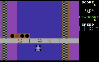 Screenshot of Lemans (Commodore 64, 1982) - MobyGames