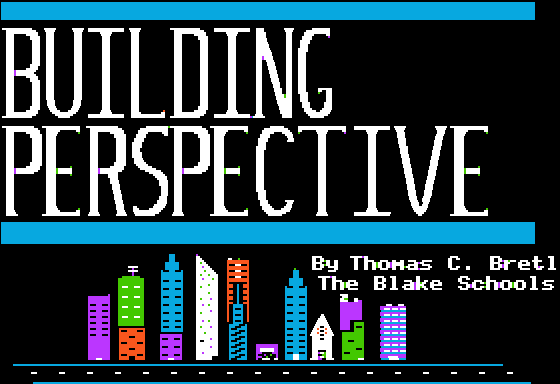 Building Perspective (Apple II) screenshot: Title Screen