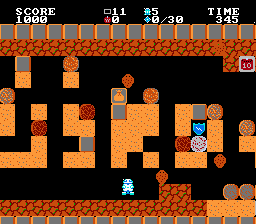 Crystal Mines (NES) screenshot: Shield!