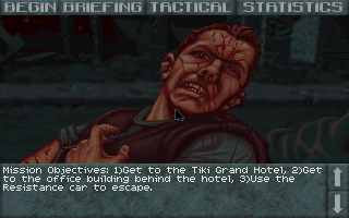 The Terminator: Future Shock (DOS) screenshot: The first mission briefing