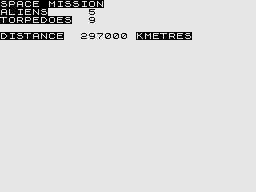 Cassette 50 (ZX81) screenshot: Space Mission