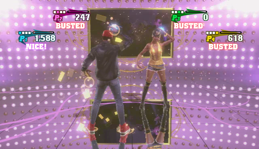 The Hip Hop Dance Experience (Wii) screenshot: Down gameplay