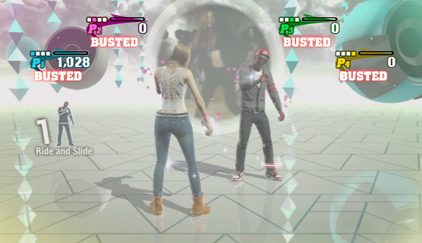 The Hip Hop Dance Experience (Wii) screenshot: 1, 2 step gameplay