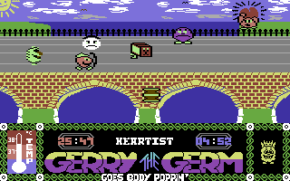 Gerry the Germ Goes Body Poppin' (Commodore 64) screenshot: Stop the Heart.