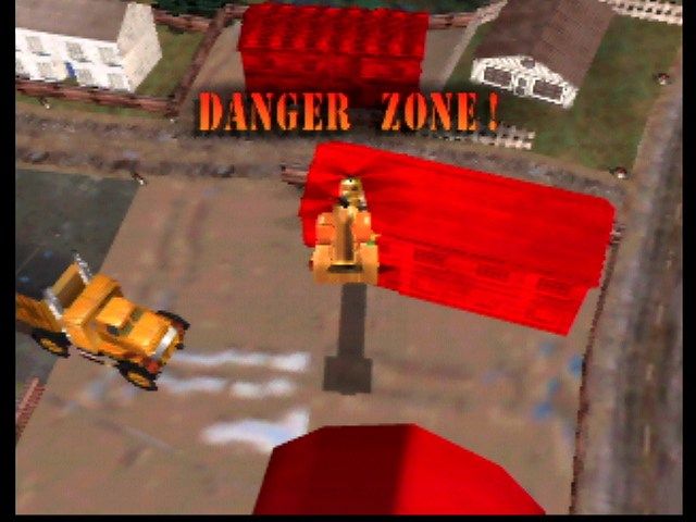 Blast Corps (Nintendo 64) screenshot: Each level starts with a fly-by.