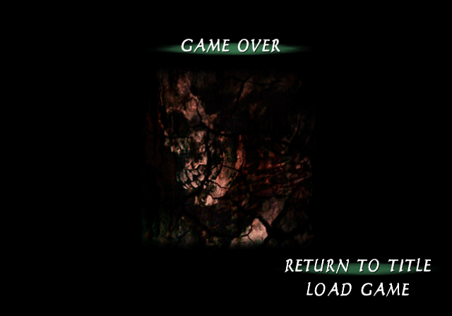 Shadow Tower: Abyss (PlayStation 2) screenshot: Game Over screen