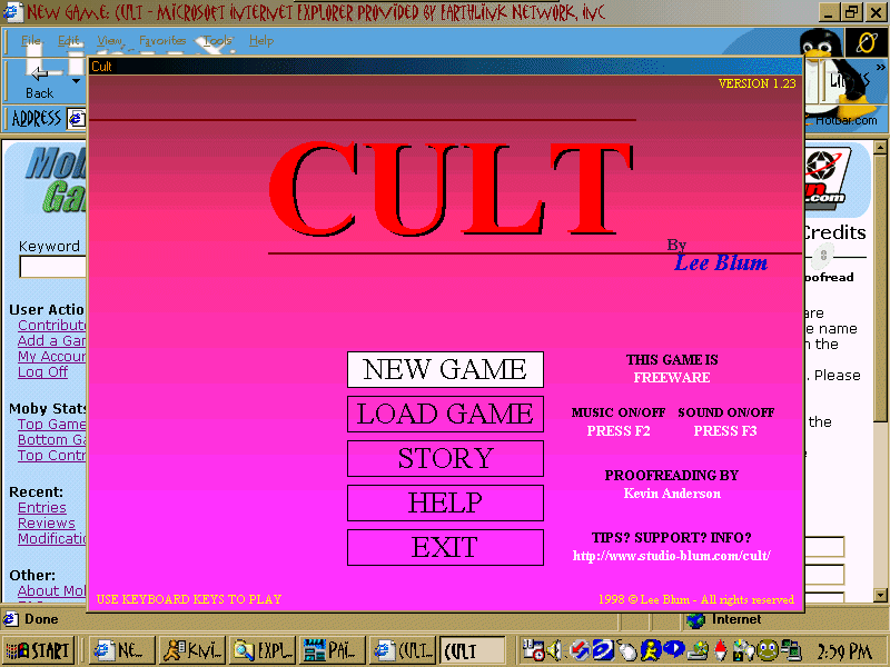 Cult (Windows) screenshot: Cult