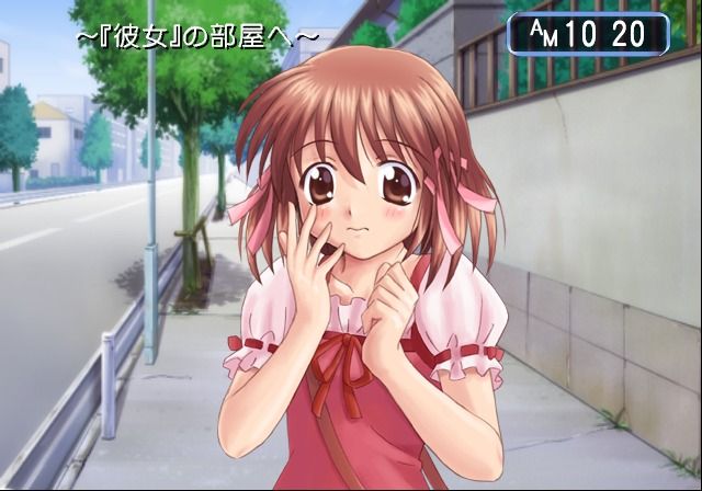 Close to: Inori no Oka (PlayStation 2) screenshot: Yuuna looks confused.