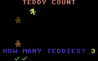 Fun School 2: For the Under-6s (Commodore 64) screenshot: Teddy Count.