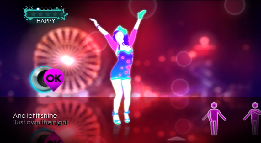 Just Dance: Greatest Hits (Wii) screenshot: Firework gameplay