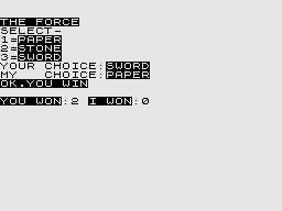 Cassette 50 (ZX81) screenshot: The Force