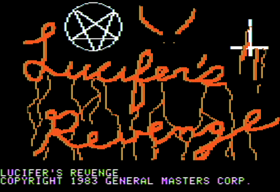 Lucifer's Revenge (Apple II) screenshot: Title Screen