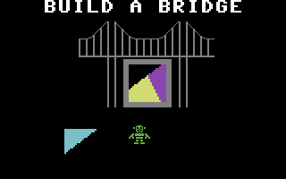 Fun School 2: For the Over-8s (Commodore 64) screenshot: Build a Bridge.