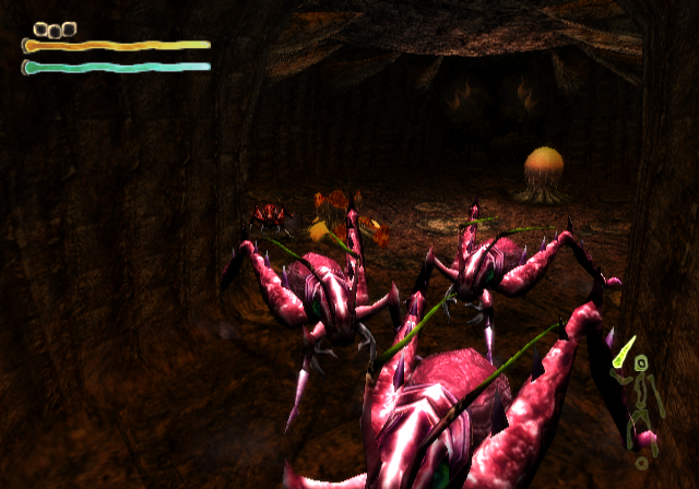 Shadow Tower: Abyss (PlayStation 2) screenshot: Deformed Insect Area. The name speaks for itself, doesn't it?..