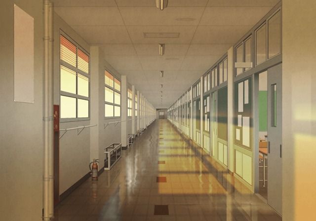 Yumemi Hakusho: Second Dream (PlayStation 2) screenshot: The school hallway looks pretty clean.