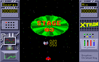 Xtron (Atari ST) screenshot: Stage intro