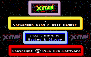 Xtron (Atari ST) screenshot: Loading picture