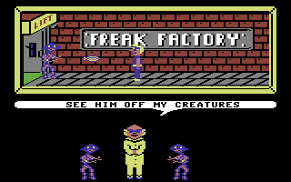 Freak Factory (Commodore 64) screenshot: Title Screen.