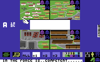 The Force (Commodore 64) screenshot: Police station A.
