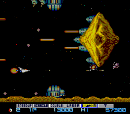 Gradius (TurboGrafx-16) screenshot: End of level boss