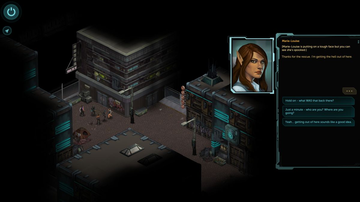 Shadowrun Returns (Windows) screenshot: Rescuing Marie-Louise from the cult