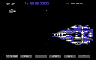 Gradius (Commodore 64) screenshot: An end of level boss