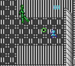 Deathbots (NES) screenshot: The boss at the end of level one