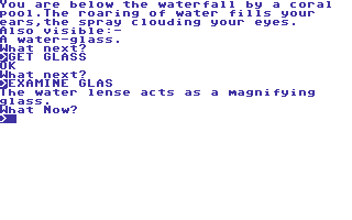 Faerie (Commodore 64) screenshot: Below a waterfall.
