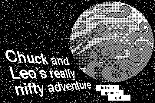 Chuck and Leo's really nifty adventure (Macintosh) screenshot: Title Screen
