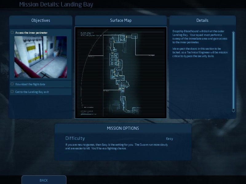 Alien Swarm (Windows) screenshot: Map screen