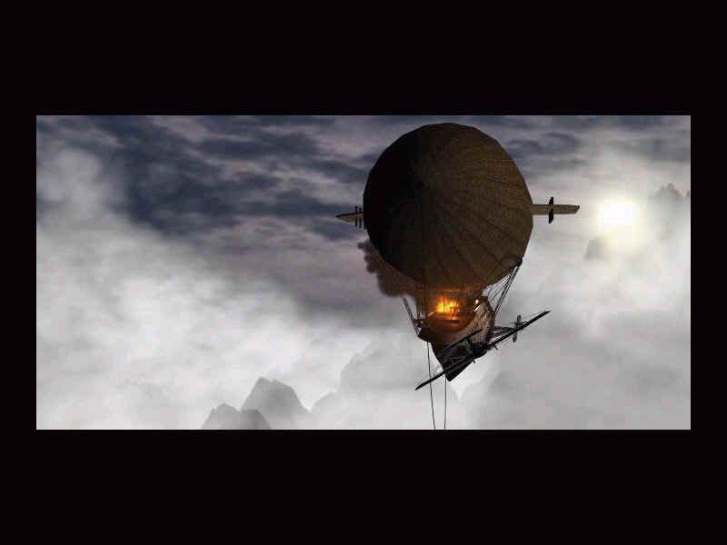 Arcanum: Of Steamworks & Magick Obscura (Windows) screenshot: Intro: zeppelin attacked by planes
