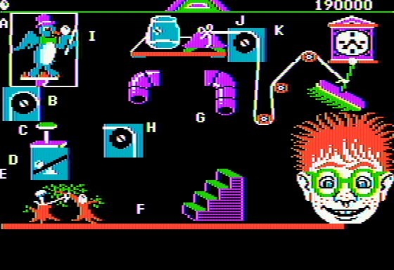 Creative Contraptions (Apple II) screenshot: Now for a round of Contraption Mix-Up